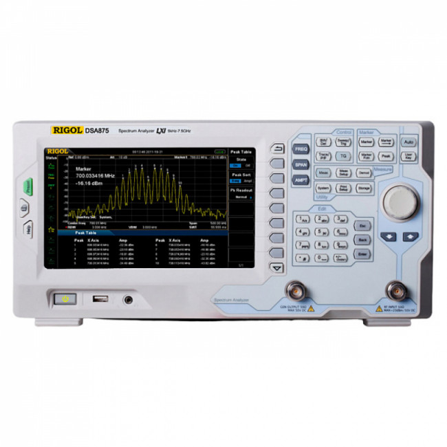 Анализатор спектра RIGOL DSA875-TG с трекинг-генератором Анализатор спектра RIGOL DSA875-TG с трекинг-генератором