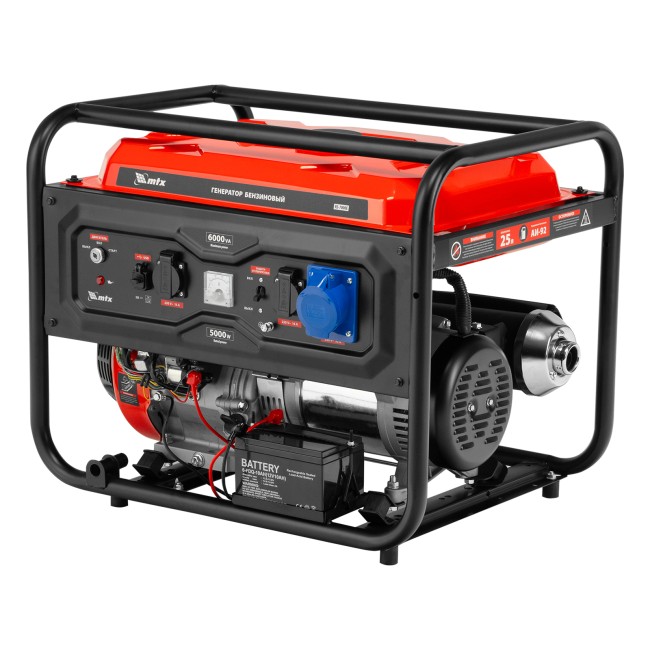 Генератор бензиновый RS-7000E, 6 кВт, 230В, электростартер MTX Генератор бензиновый RS-7000E, 6 кВт, 230В, электростартер MTX