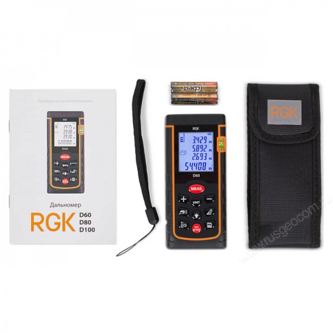 Лазерный дальномер RGK D60 (с поверкой) Лазерный дальномер RGK D60 (с поверкой)
