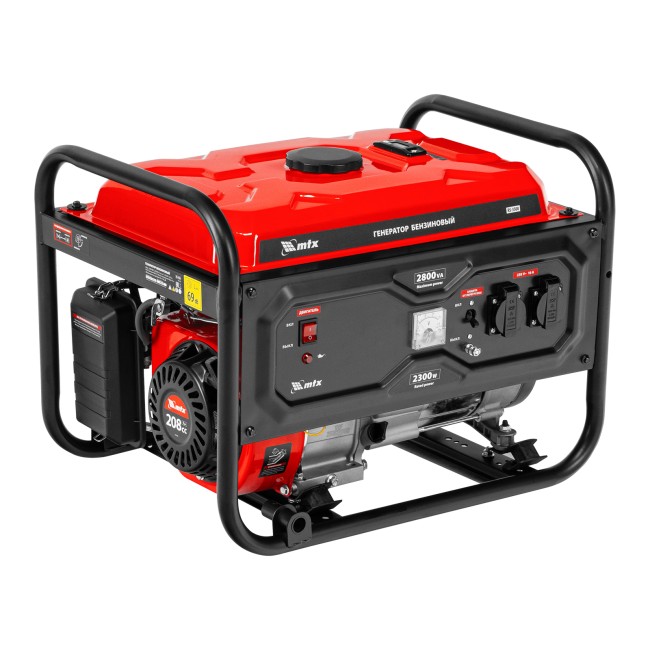 Генератор бензиновый RS-3500, 2,8 кВт, 230В, ручной стартер MTX Генератор бензиновый RS-3500, 2,8 кВт, 230В, ручной стартер MTX