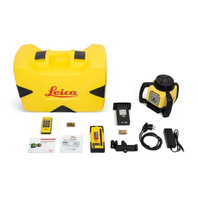 Ротационный нивелир Leica Rugby 640 комплект с приемником Rod Eye 120 Ротационный нивелир Leica Rugby 640 комплект с приемником Rod Eye 120