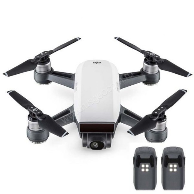 Квадрокоптер DJI Spark Alpine White, белый с 2 дополнительными батареями