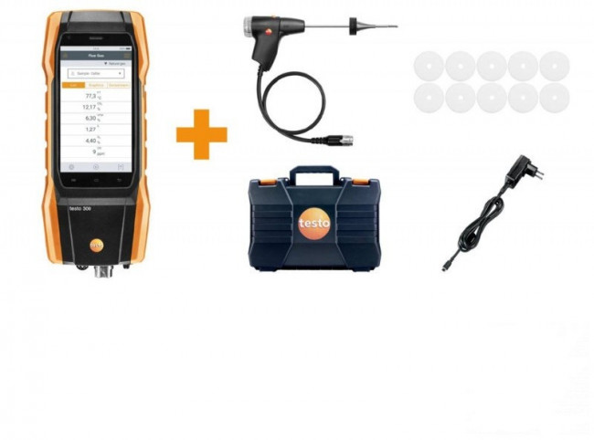 Комплект Testo 300 (O2, CO  без Н2-компенсации до 4000 ppm) Комплект Testo 300 (O2, CO  без Н2-компенсации до 4000 ppm)