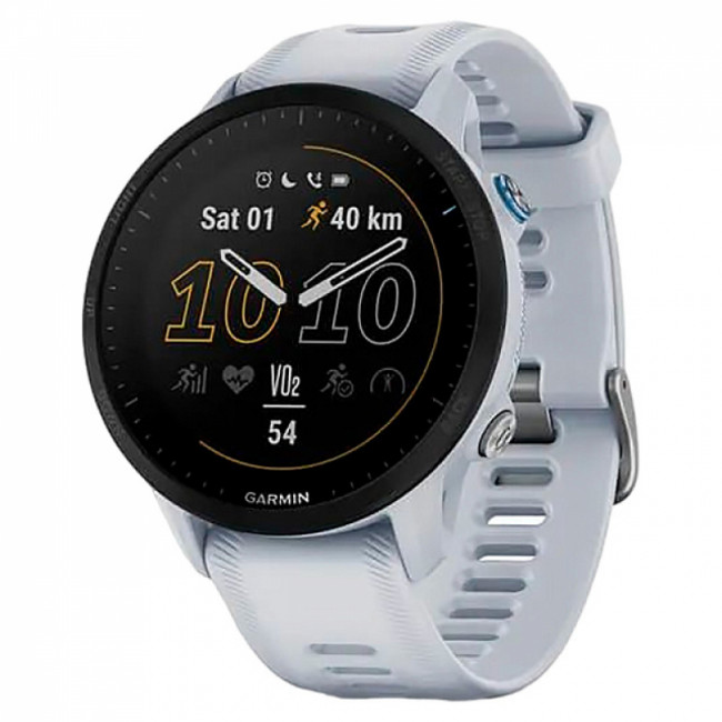Часы Garmin Forerunner 955 с белым ремешком Часы Garmin Forerunner 955 с белым ремешком