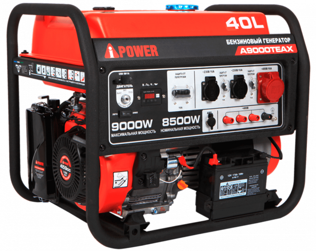 Бензиновый генератор A-iPower A9000TEAX + блок автозапуска A-iPower 400 В, 25 А Бензиновый генератор A-iPower A9000TEAX + блок автозапуска A-iPower 400 В, 25 А
