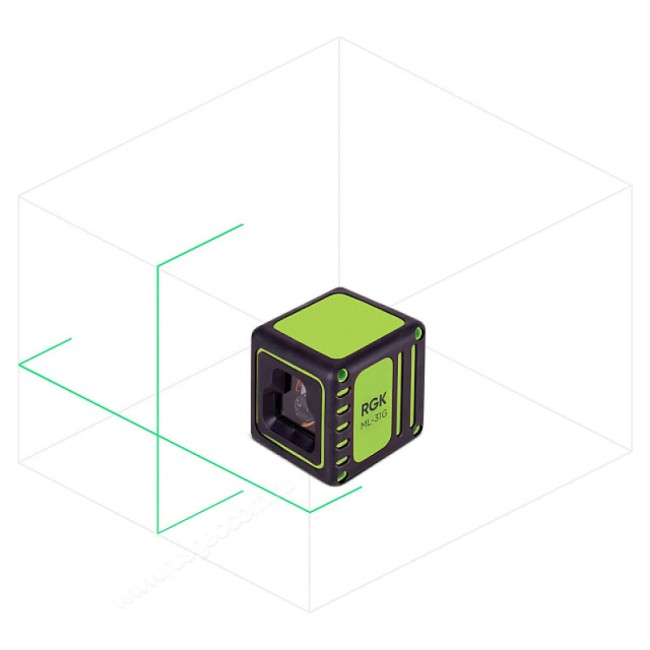 Комплект: лазерный уровень RGK ML-31G с калибровкой + штатив RGK F170, кронштейн RGK K-5