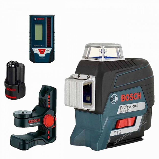 Лазерный уровень Bosch GLL 3-80 C + BM 1 + GBA 12V + LR 7 (0.601.063.R05) Лазерный уровень Bosch GLL 3-80 C + BM 1 + GBA 12V + LR 7 (0.601.063.R05)