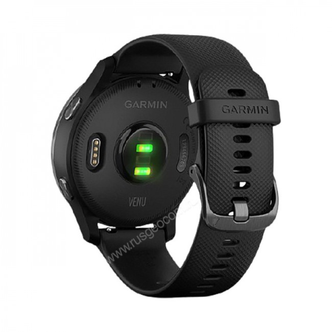 Часы Garmin Venu черные с серым безелем Часы Garmin Venu черные с серым безелем