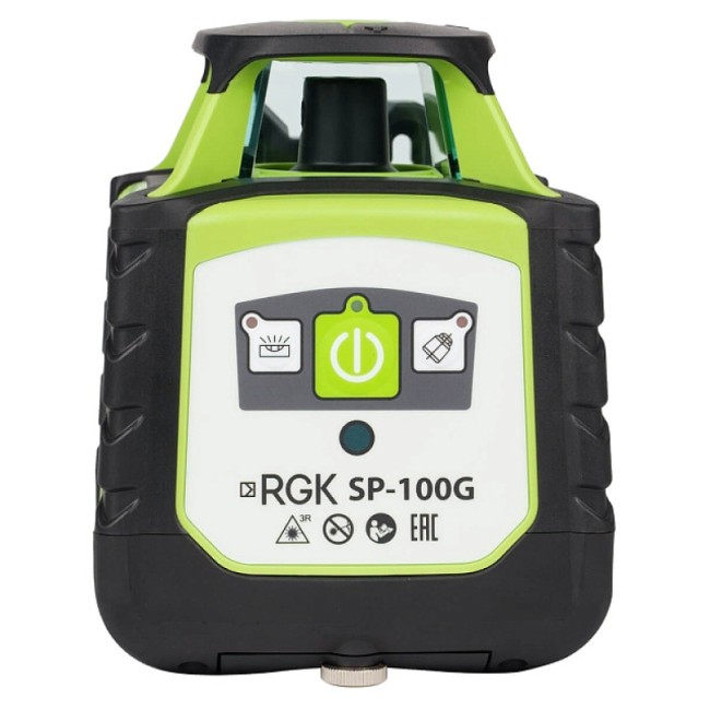Комплект: ротационный нивелир RGK SP-100G с калибровкой + штатив RGK SH-170, рейка RGK LR-2 Комплект: ротационный нивелир RGK SP-100G с калибровкой + штатив RGK SH-170, рейка RGK LR-2