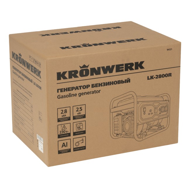 Генератор бензиновый LK-2800R Kronwerk Генератор бензиновый LK-2800R Kronwerk