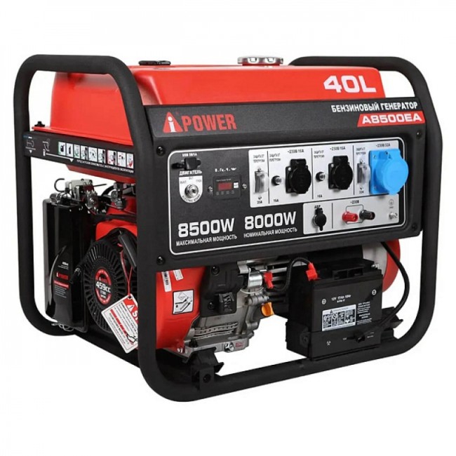Бензиновый генератор A-iPower A8500EA + блок автозапуска A-iPower 230 В, 50 А Бензиновый генератор A-iPower A8500EA + блок автозапуска A-iPower 230 В, 50 А