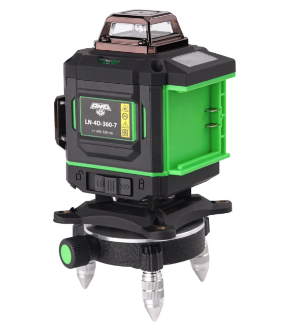 Лазерный уровень AMO LN 4D-360-7 с зеленым лучом Лазерный уровень AMO LN 4D-360-7 с зеленым лучом